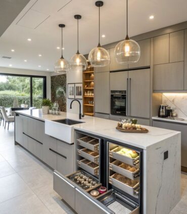 Innovative and stylish kitchen island designs that…